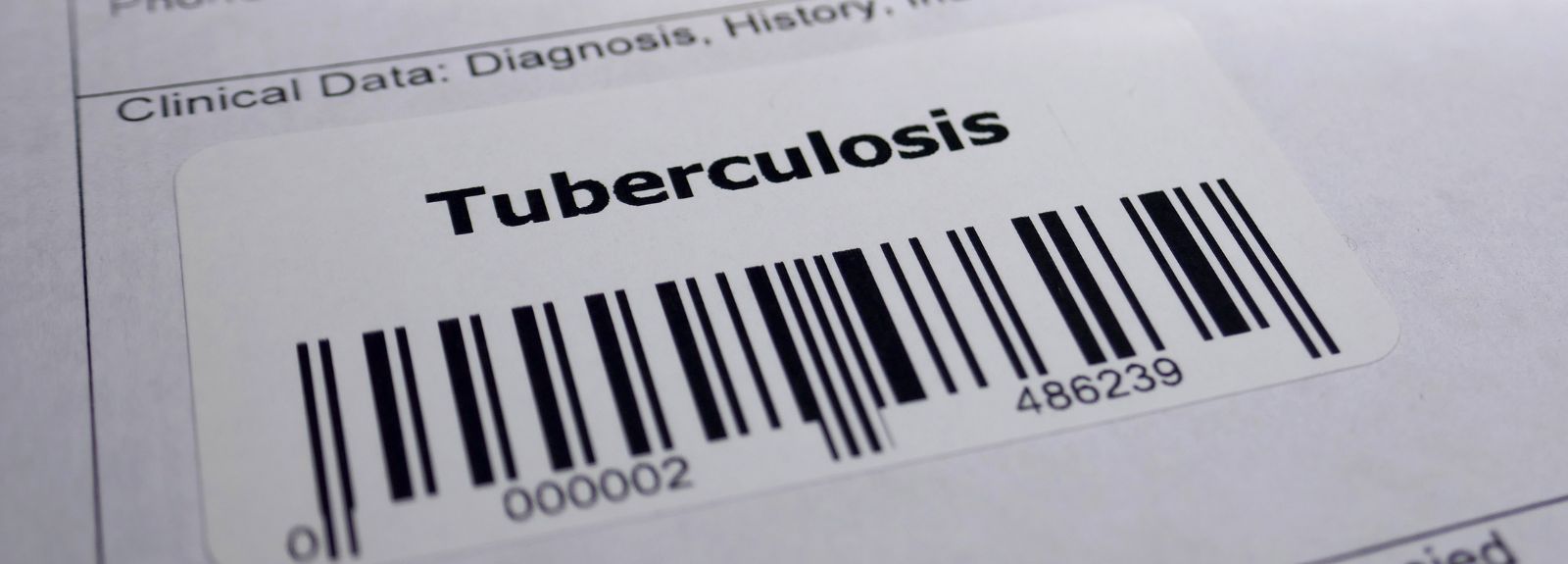 Tuberculosis test barcode label